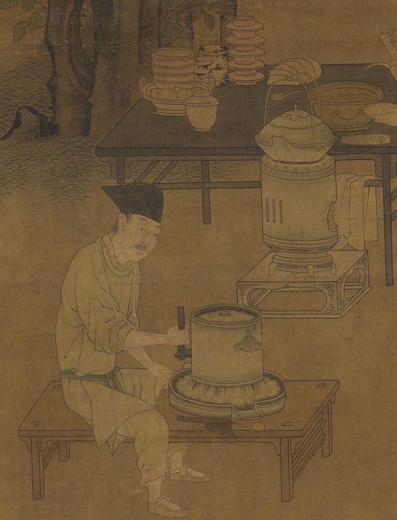 重拾“圍爐煮茶”文化，一起看看故宮藏畫(huà)里的“圍爐煮茶”[精制鋼圍爐茶桌](圖3)
